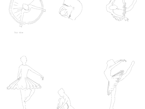  舞蹈女孩CAD图库 