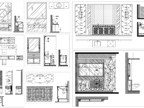  洗手池立面 洗手池立面 洗手池剖面 洗手池节点 洗手台cad图库 