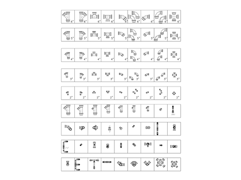  PVC管道合集cad图库 