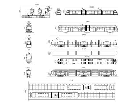  多款地铁合集cad图库 