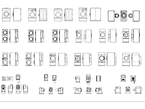  商业洗衣CAD图库 