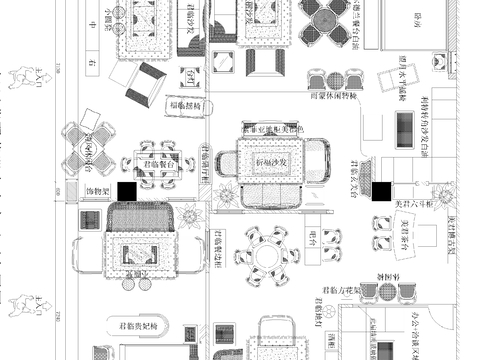  知名休閑家具CAD施工圖 