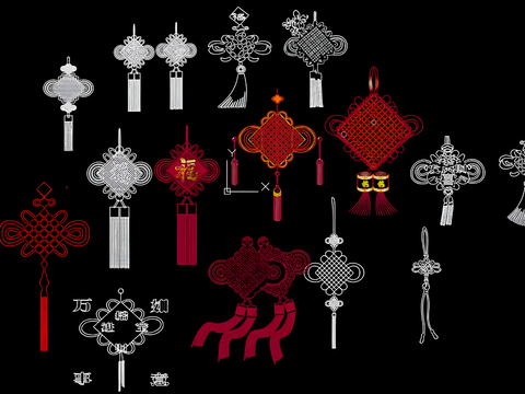  中国结CAD图库 