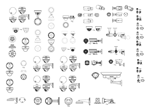  多款监视器合集cad图库 