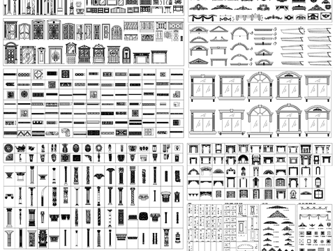  欧式素材cad图库 