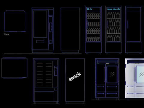  自动收货机CAD图库 