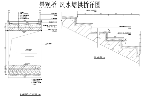  設(shè)計(jì)院參考圖 景觀橋 風(fēng)水塘拱橋cad立面圖 