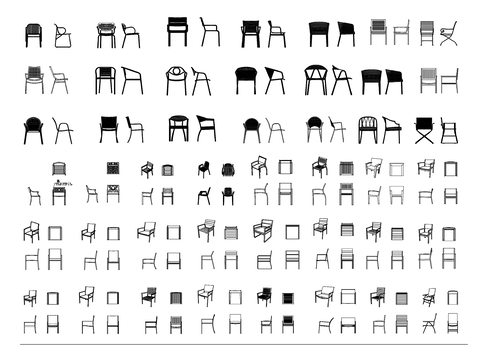  扶手椅合集cad图库 