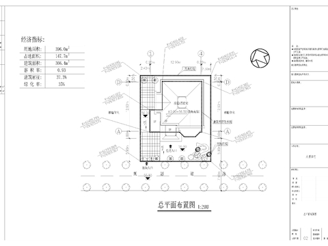  三层别墅cad平面图 