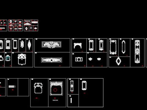  法式雕花CAD图库 