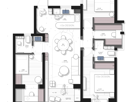  91㎡爆改刚需三居cad平面图 