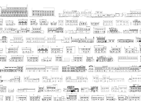  乡村民房CAD图库 