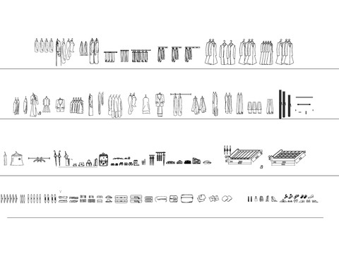  衣服服饰 鞋帽CAD图库 