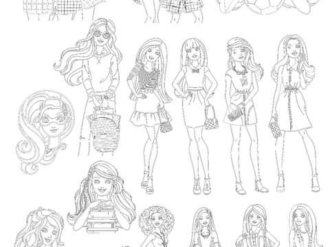  网红人物CAD图库 