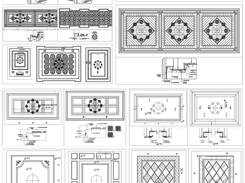  天花吊顶 天花剖面cad图库 