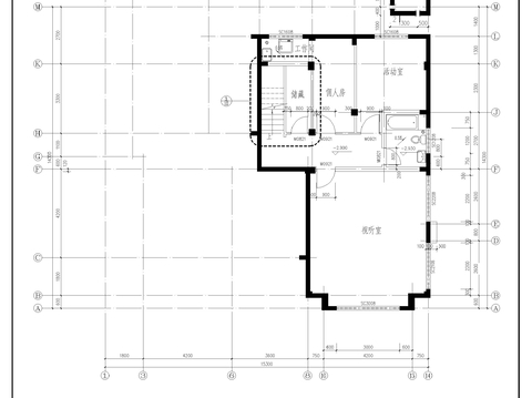  三层别墅cad平面图 