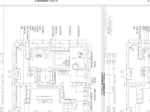  广东高定全屋定制专卖店CAD平面图 