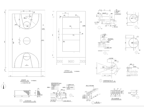  运动场地cad大样图 