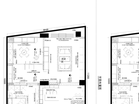  高定衣柜橱柜 衣柜店CAD平面图 