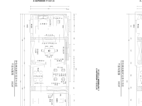  衣柜专卖店 木门店CAD平面图 