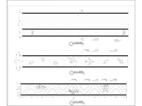  步道铺地cad大样图 