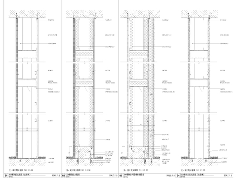  轻钢龙骨隔墙做法cad大样图 