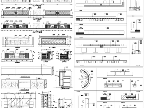  服务台 接待台 总台 服务台剖面图 接待台cad大样图 