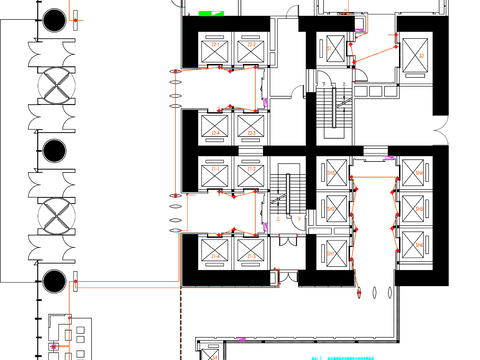  电梯大厅 首层大堂 写字楼大堂cad平面图 