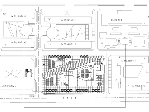  大學生活動建筑樓CAD平面圖 