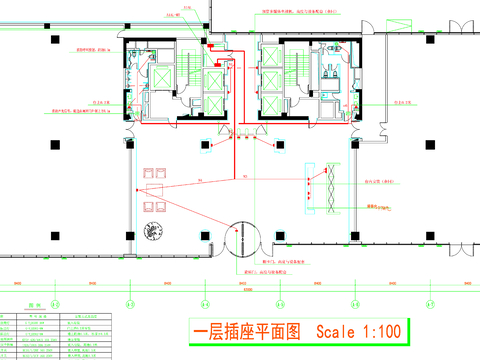 电梯大厅 首层大堂 写字楼大堂cad平面图 
