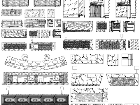 服务台 接待台 总台 服务台剖面图 接待台cad大样图 