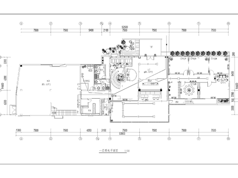  两层酒店电气CAD施工图 