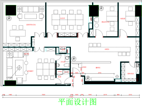  辦公空間CAD平面圖 