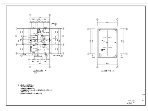  10*8米卫生站cad施工图 