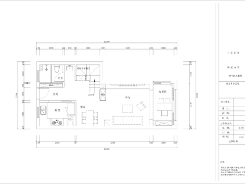  100㎡复式四房CAD平面图 