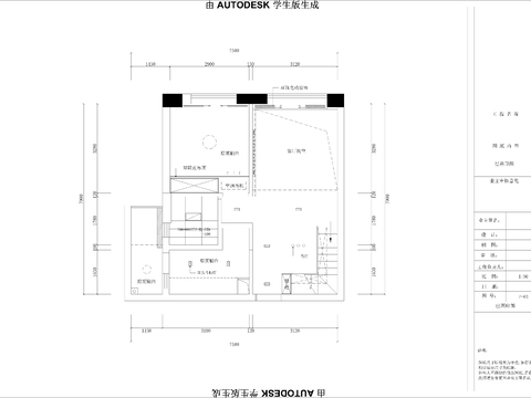  100㎡复式三房CAD平面图 