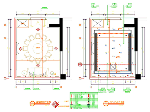  酒店包间 餐厅包间CAD平面图 