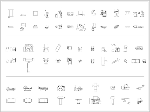  医疗设备牙医CAD图库 