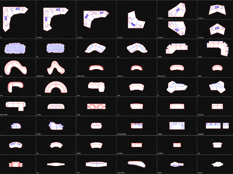  世界知名设计款沙发cad图库 