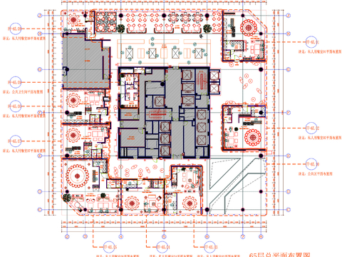  酒店餐厅cad平面图 
