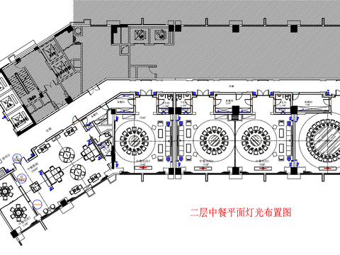  酒店餐厅cad平面图 
