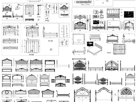  床立面图cad图库 