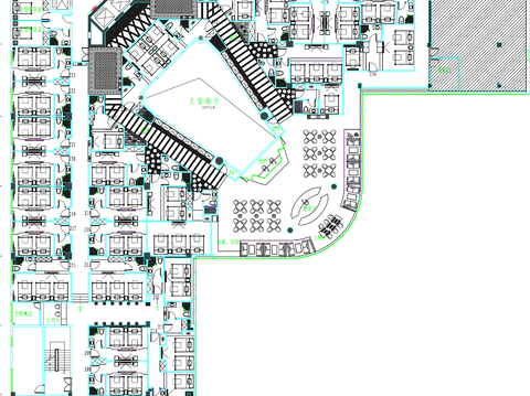  spa会所cad平面图 