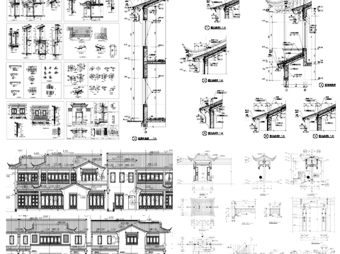  中式古建cad圖庫(kù) 