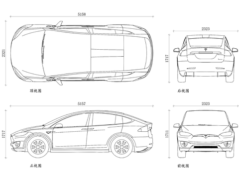  特斯拉cad大样图 