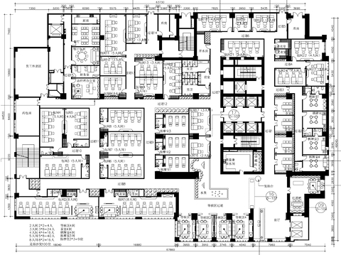  spa会所cad平面图 