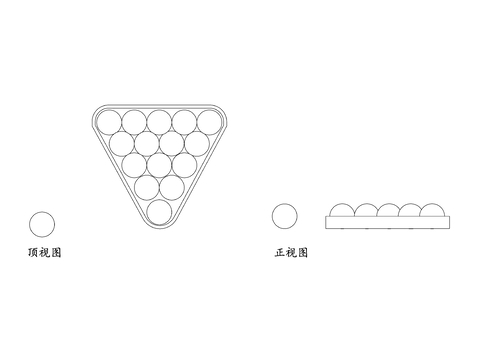  台球cad大样图 