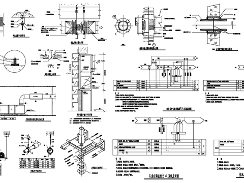  风机盘管 风机安装cad大样 