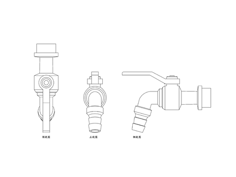  水龙头cad大样图 