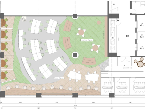  事务所平面图 办公室cad平面图 